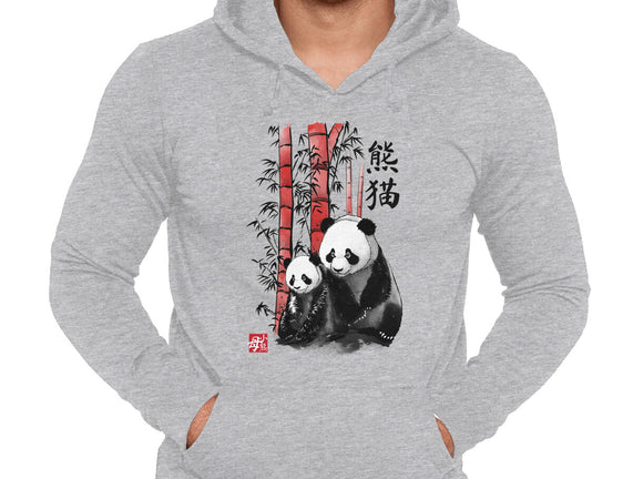 Panda And Cub Sumi-e