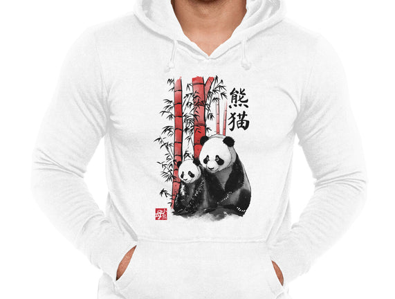 Panda And Cub Sumi-e