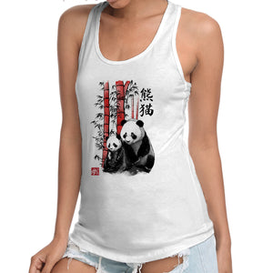 Panda And Cub Sumi-e