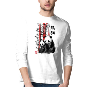 Panda And Cub Sumi-e