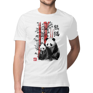 Panda And Cub Sumi-e