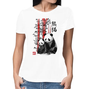 Panda And Cub Sumi-e