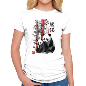 Panda And Cub Sumi-e