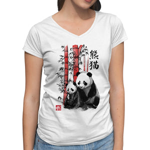 Panda And Cub Sumi-e