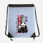 Panda And Cub Sumi-e-None-Drawstring-Bag-DrMonekers