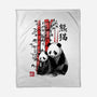 Panda And Cub Sumi-e-None-Fleece-Blanket-DrMonekers