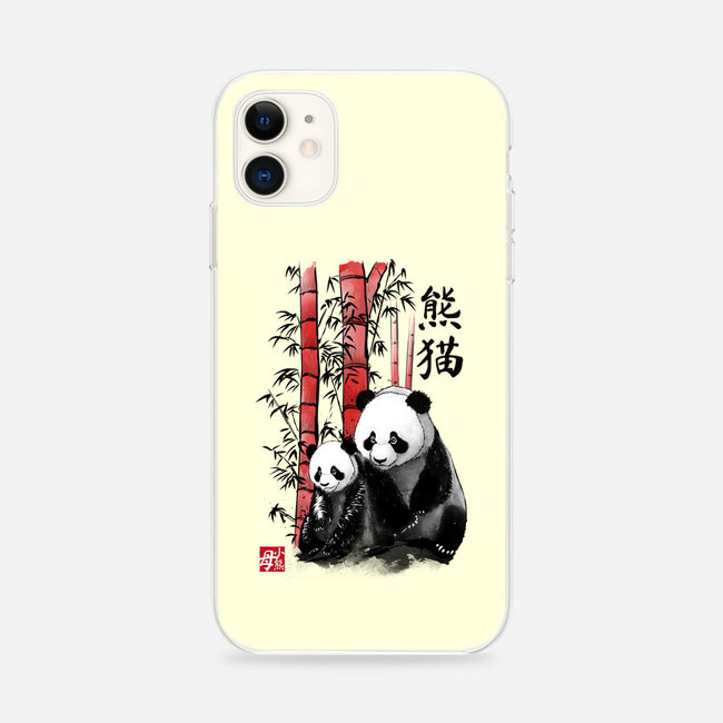 Panda And Cub Sumi-e-iPhone-Snap-Phone Case-DrMonekers