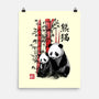 Panda And Cub Sumi-e-None-Matte-Poster-DrMonekers