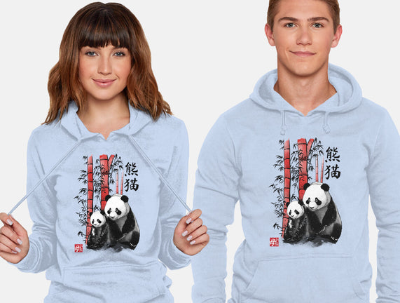 Panda And Cub Sumi-e