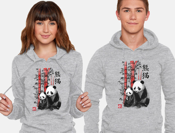 Panda And Cub Sumi-e