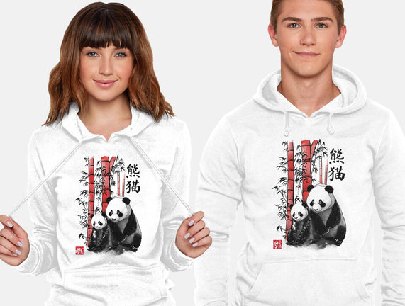 Panda And Cub Sumi-e