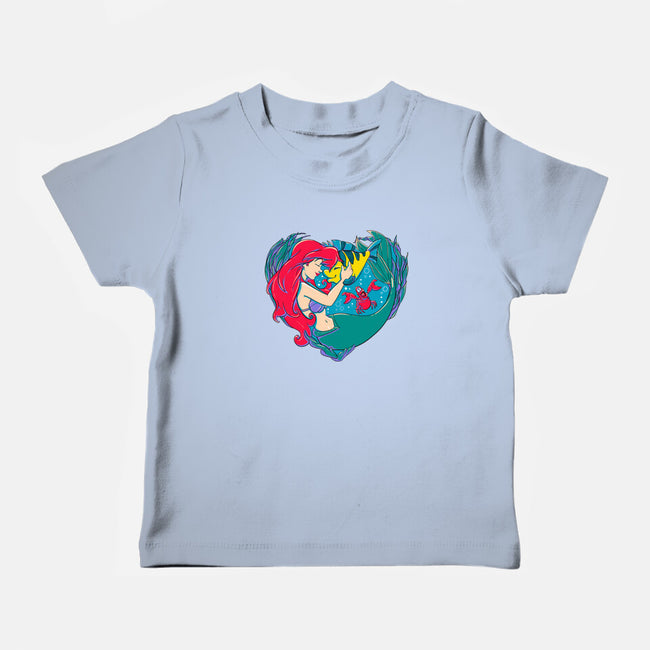 Mermaid Love-Baby-Basic-Tee-ellr