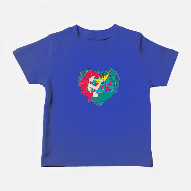 Mermaid Love-Baby-Basic-Tee-ellr