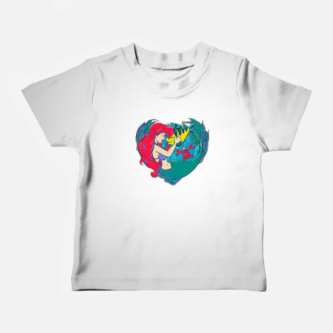 Mermaid Love-Baby-Basic-Tee-ellr