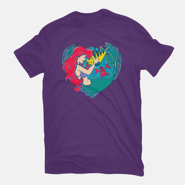 Mermaid Love-Womens-Basic-Tee-ellr
