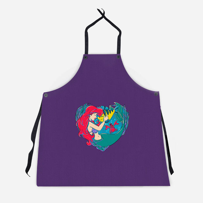 Mermaid Love-Unisex-Kitchen-Apron-ellr
