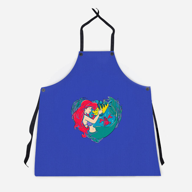 Mermaid Love-Unisex-Kitchen-Apron-ellr