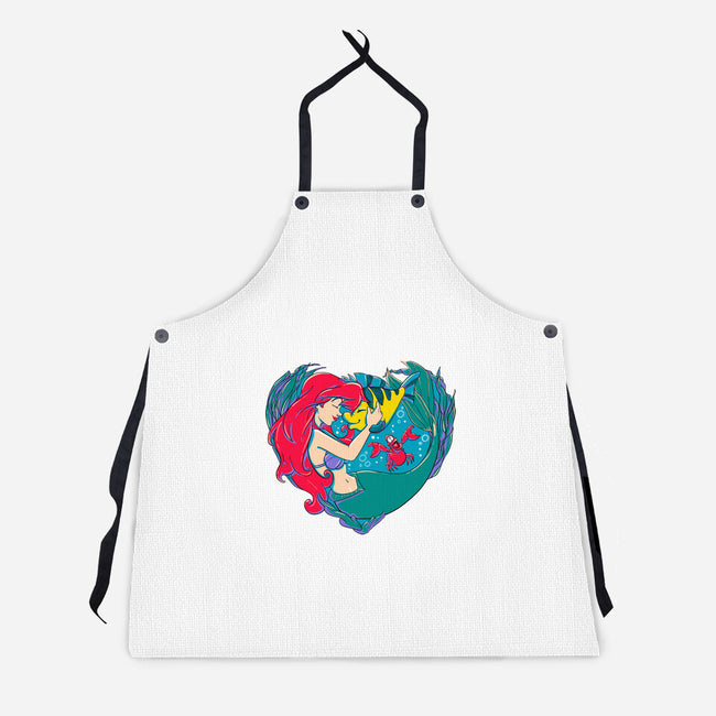 Mermaid Love-Unisex-Kitchen-Apron-ellr
