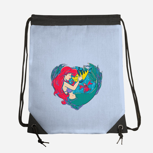 Mermaid Love-None-Drawstring-Bag-ellr