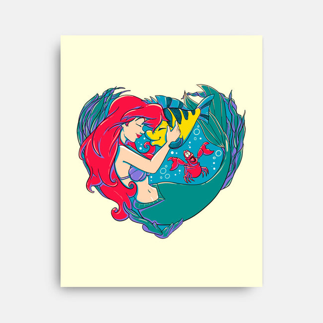 Mermaid Love-None-Stretched-Canvas-ellr