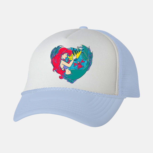 Mermaid Love-Unisex-Trucker-Hat-ellr