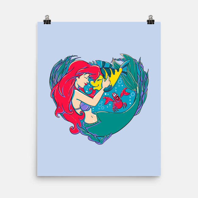 Mermaid Love-None-Matte-Poster-ellr