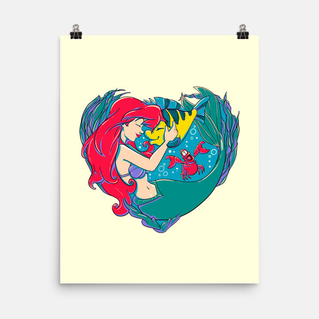 Mermaid Love-None-Matte-Poster-ellr