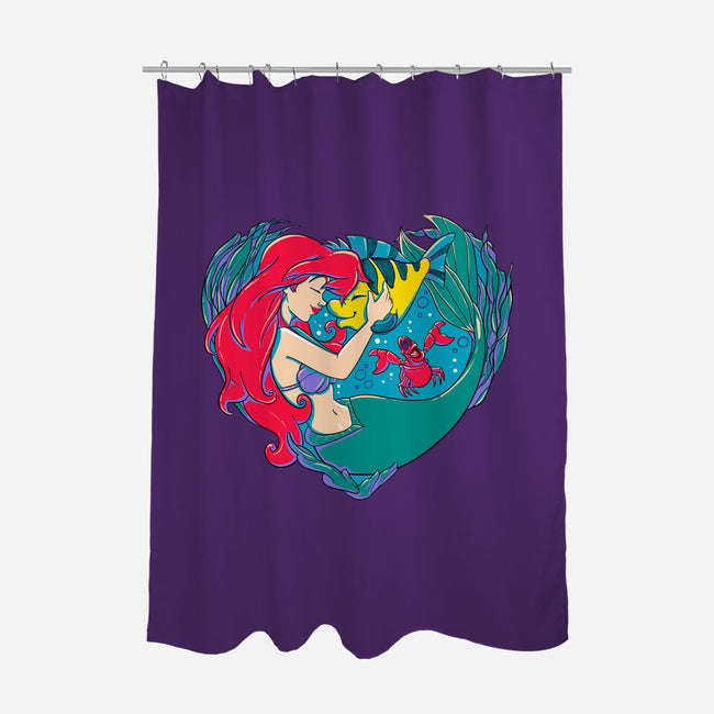 Mermaid Love-None-Polyester-Shower Curtain-ellr