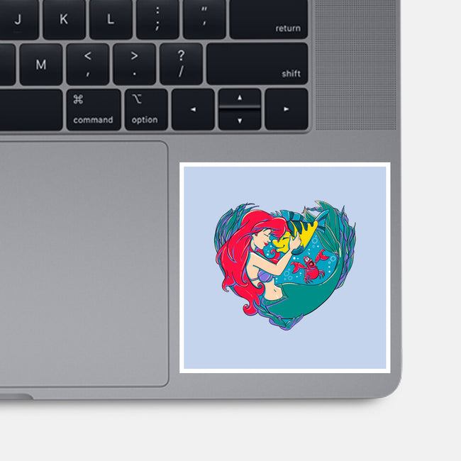 Mermaid Love-None-Glossy-Sticker-ellr