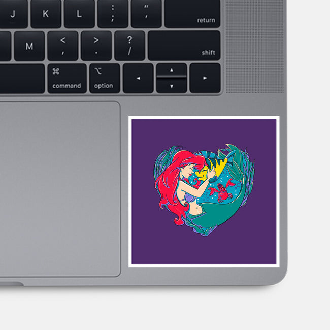 Mermaid Love-None-Glossy-Sticker-ellr