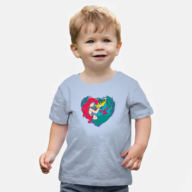 Mermaid Love-Baby-Basic-Tee-ellr