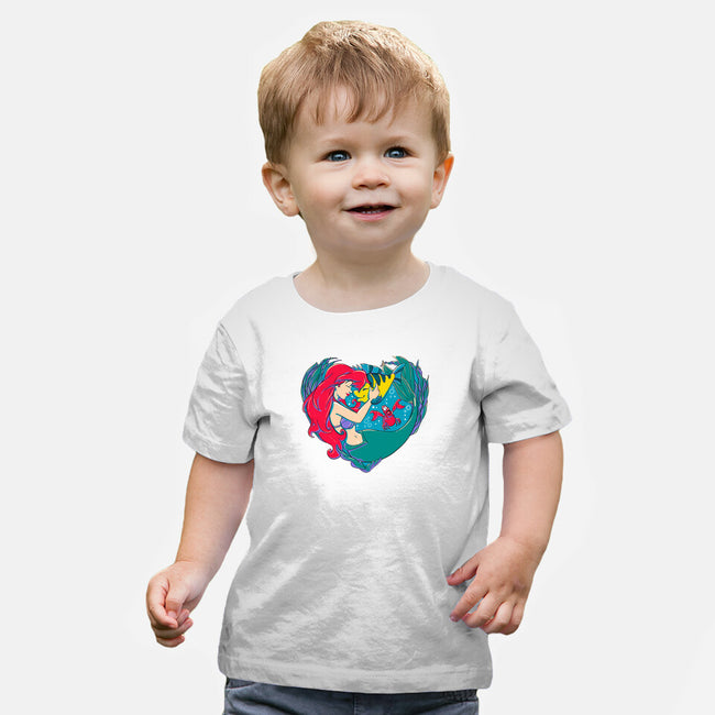 Mermaid Love-Baby-Basic-Tee-ellr