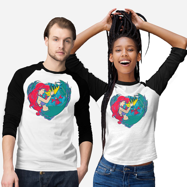 Mermaid Love-Unisex-Baseball-Tee-ellr