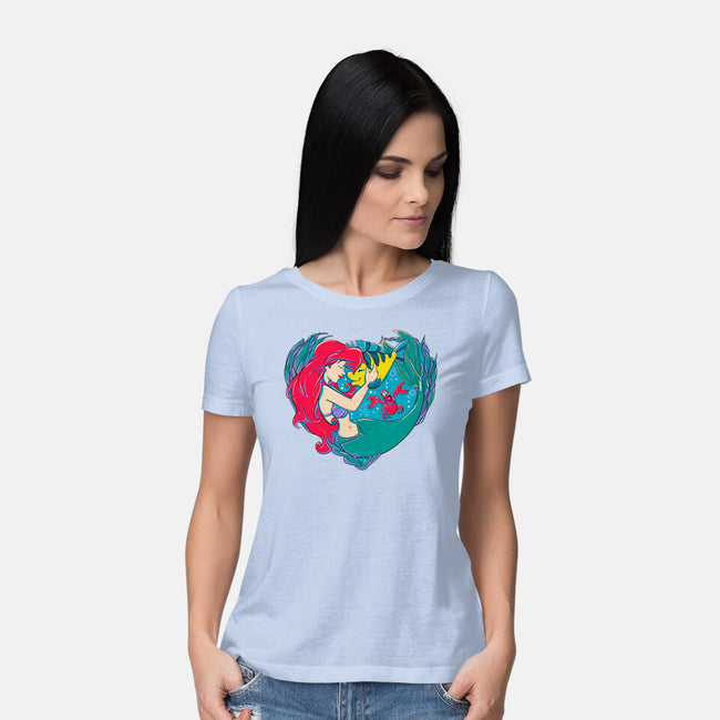 Mermaid Love-Womens-Basic-Tee-ellr