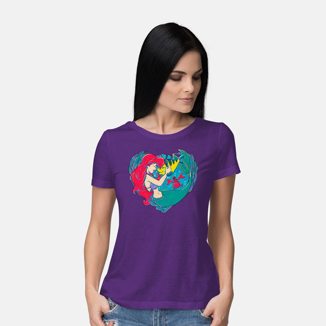 Mermaid Love-Womens-Basic-Tee-ellr