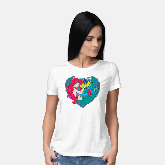 Mermaid Love-Womens-Basic-Tee-ellr