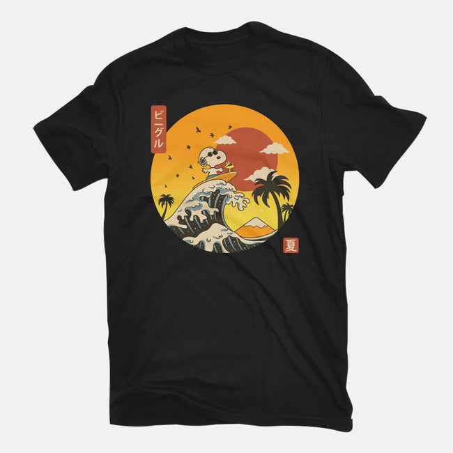 The Great Beagle Off Kanagawa-Womens-Basic-Tee-retrodivision