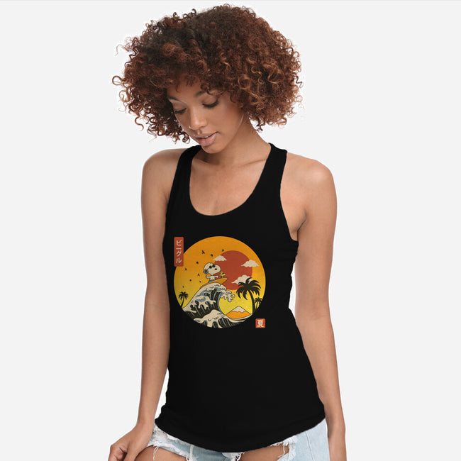 The Great Beagle Off Kanagawa-Womens-Racerback-Tank-retrodivision