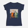 This Is My Boomstick-Womens-V-Neck-Tee-rocketman_art
