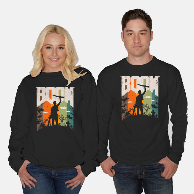 This Is My Boomstick-Unisex-Crew Neck-Sweatshirt-rocketman_art