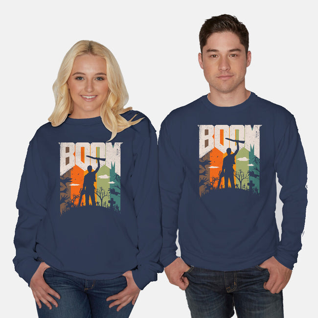 This Is My Boomstick-Unisex-Crew Neck-Sweatshirt-rocketman_art