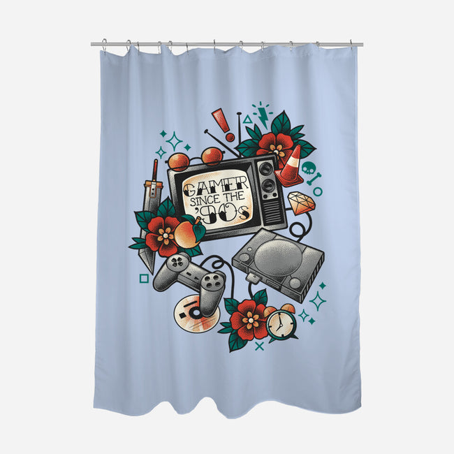 Gamer Since The 90s-None-Polyester-Shower Curtain-NemiMakeit