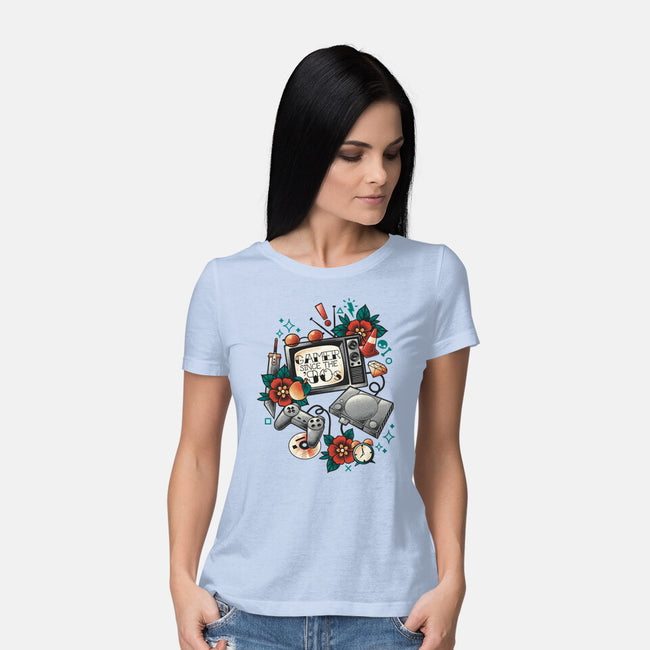 Gamer Since The 90s-Womens-Basic-Tee-NemiMakeit
