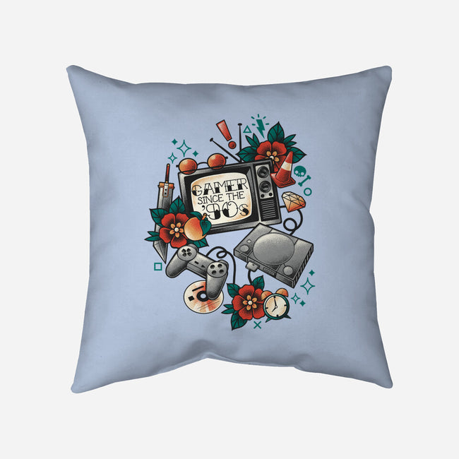 Gamer Since The 90s-None-Removable Cover w Insert-Throw Pillow-NemiMakeit