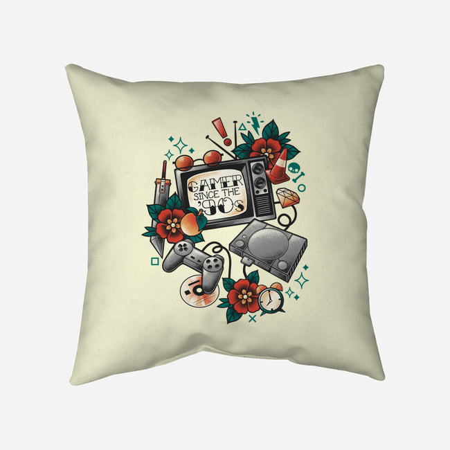 Gamer Since The 90s-None-Removable Cover w Insert-Throw Pillow-NemiMakeit