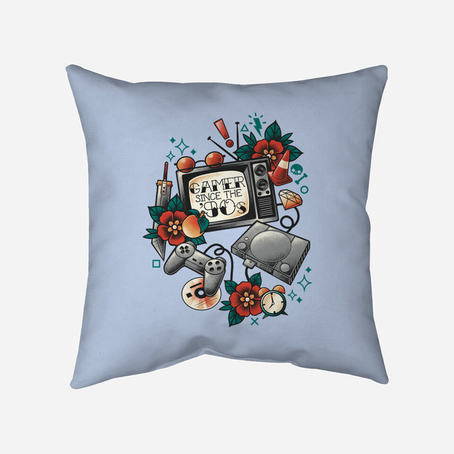 Gamer Since The 90s-None-Removable Cover-Throw Pillow-NemiMakeit