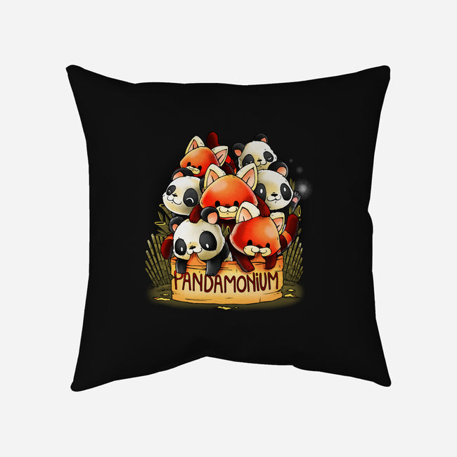 Pandamonium-None-Removable Cover w Insert-Throw Pillow-Vallina84