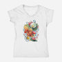 Fish Furin-Womens-V-Neck-Tee-Vallina84