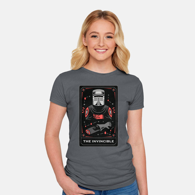 The Invincible Tarot Card-Womens-Fitted-Tee-Logozaste