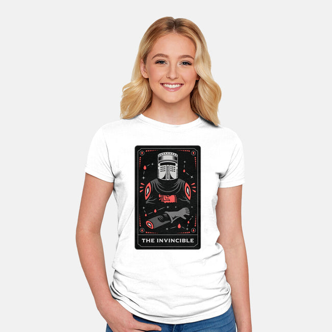 The Invincible Tarot Card-Womens-Fitted-Tee-Logozaste
